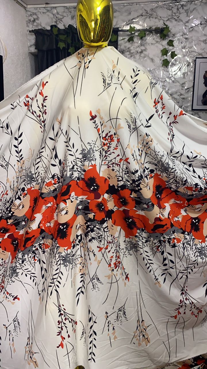 Vintage crepe per yard
